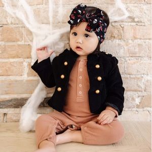 Baby Bling bow rose and skulls New